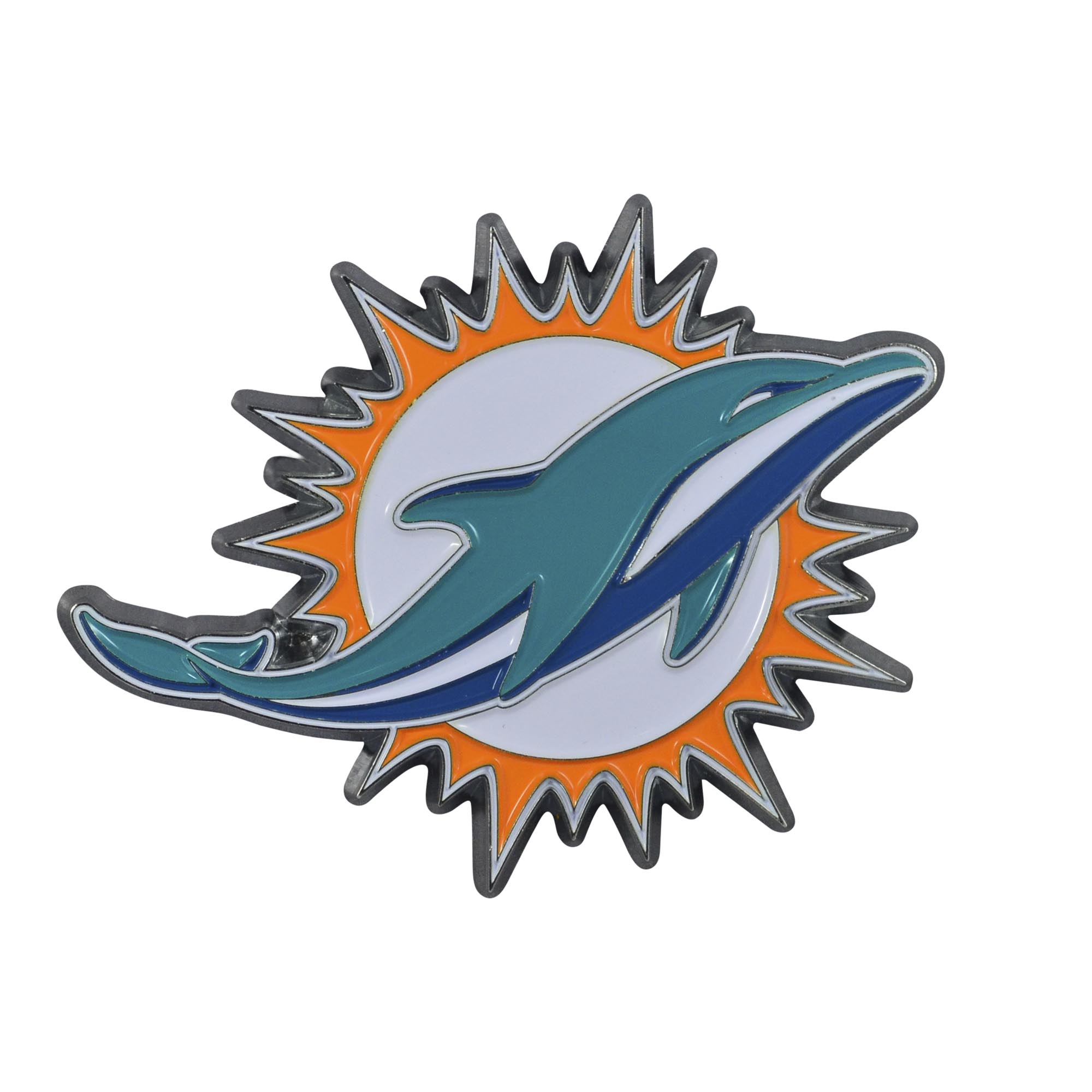Fanmats | Miami Dolphins Emblem - Chrome