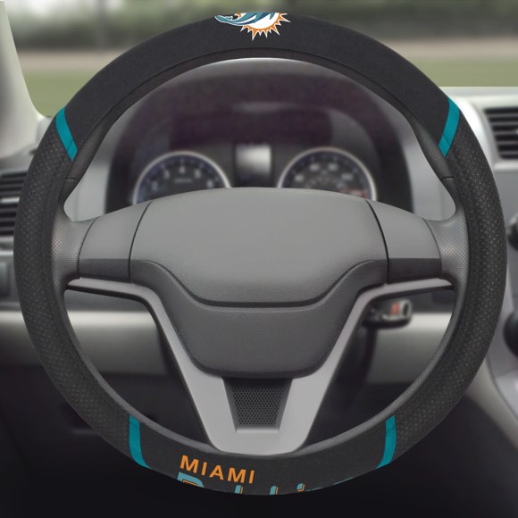 Picture of Miami Dolphins Steering Wheel Cover 