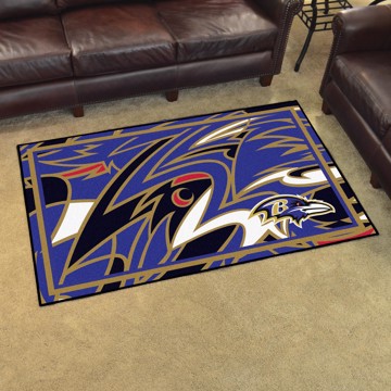 Picture of NFL - Baltimore Ravens 4x6 Plush Rug