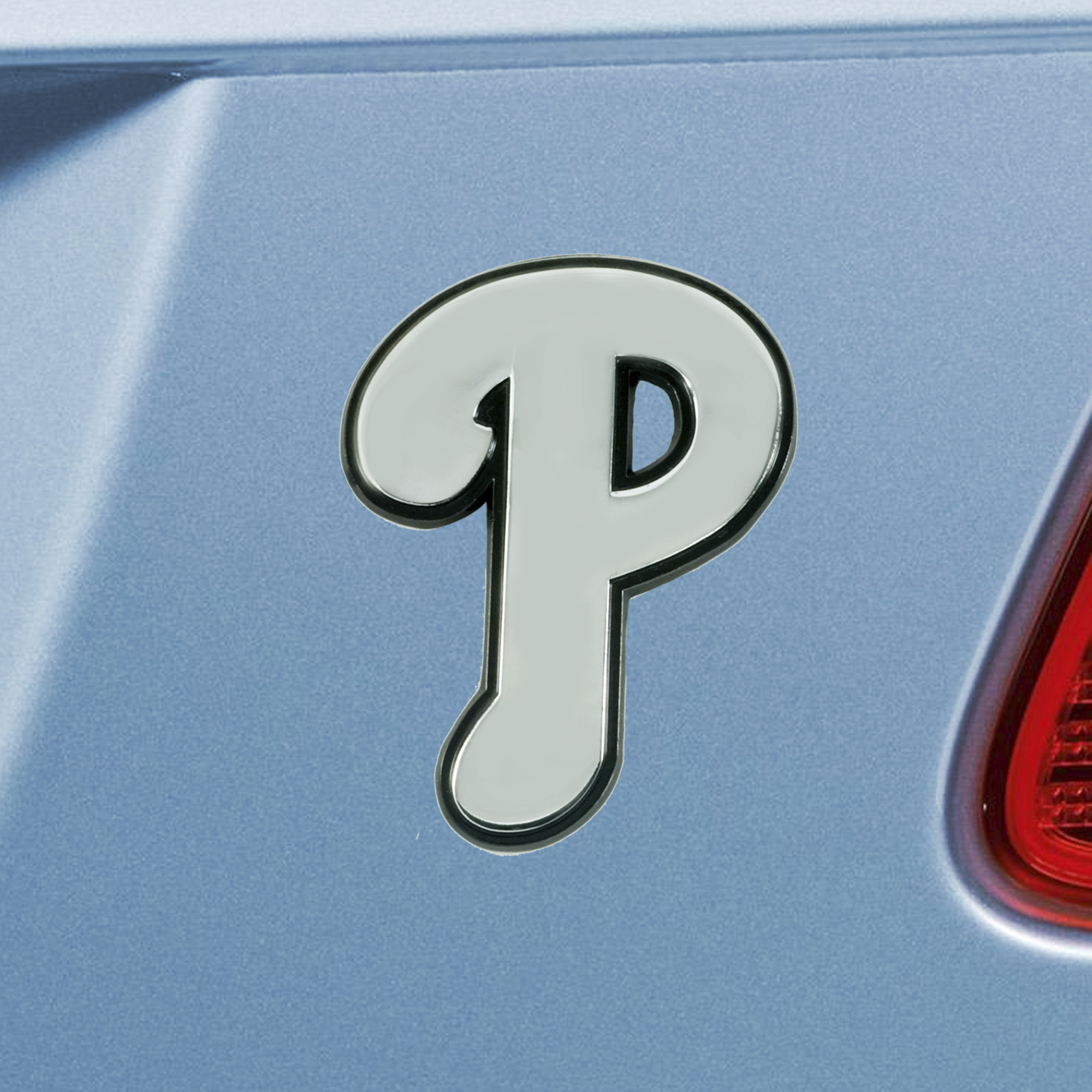SLS FANMats Philadelphia Phillies Premium Solid Metal Chrome Raised Auto Emblem Decal Baseball 