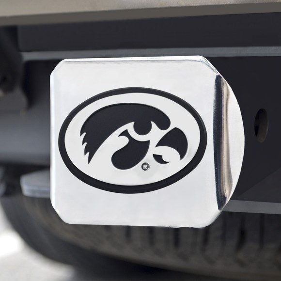 Picture of Iowa Hawkeyes Hitch Cover - Chrome