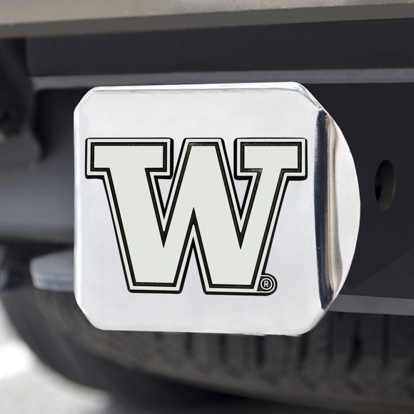 Picture of Washington Huskies Hitch Cover - Chrome