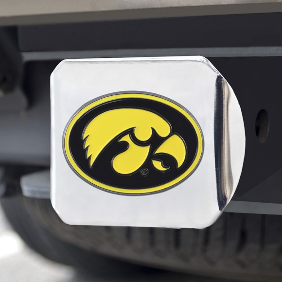 Picture of Iowa Hawkeyes Color Hitch Cover - Chrome