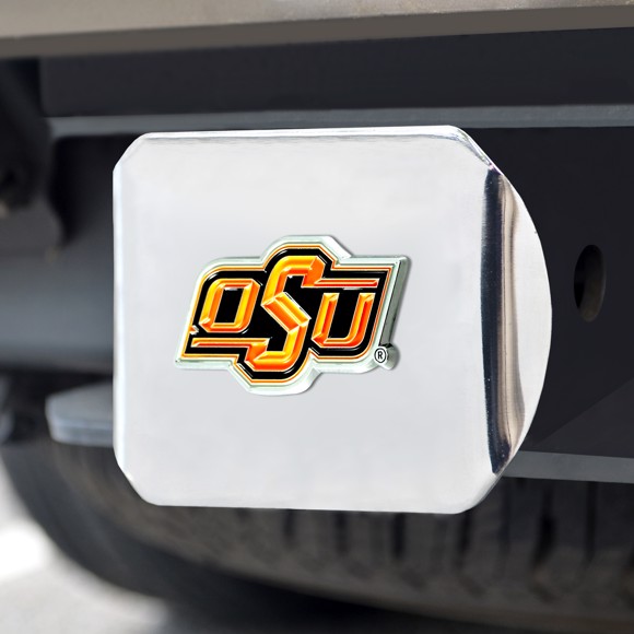 Picture of Oklahoma State Cowboys Color Hitch Cover - Chrome