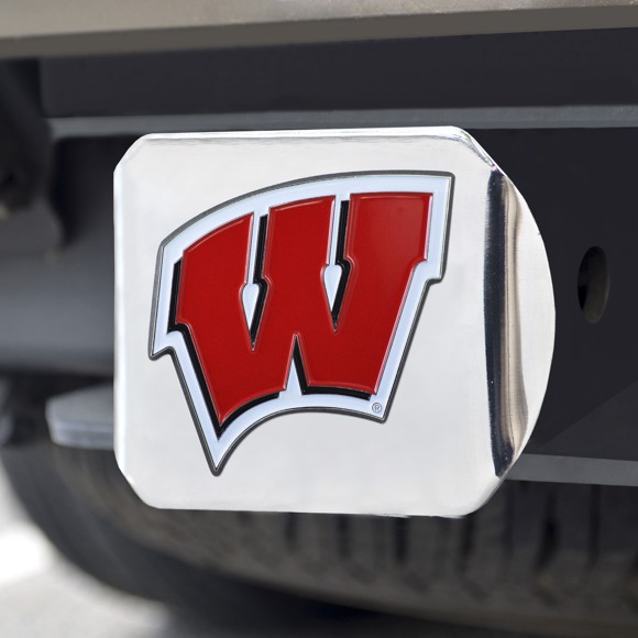 Picture of Wisconsin Badgers Color Hitch Cover - Chrome