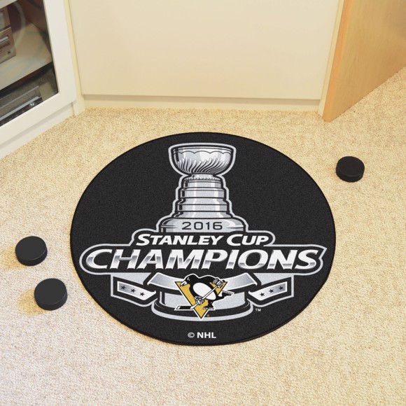 Picture of Pittsburgh Penguins 2016 Stanley Cup Champions Hockey Puck Mat