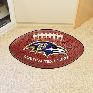 Picture of Baltimore Ravens Personalized Football Mat Rug