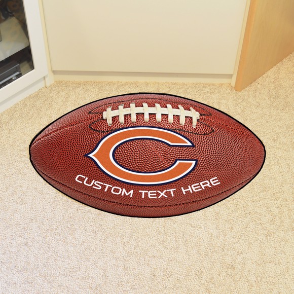 Picture of Chicago Bears Personalized Football Mat Rug