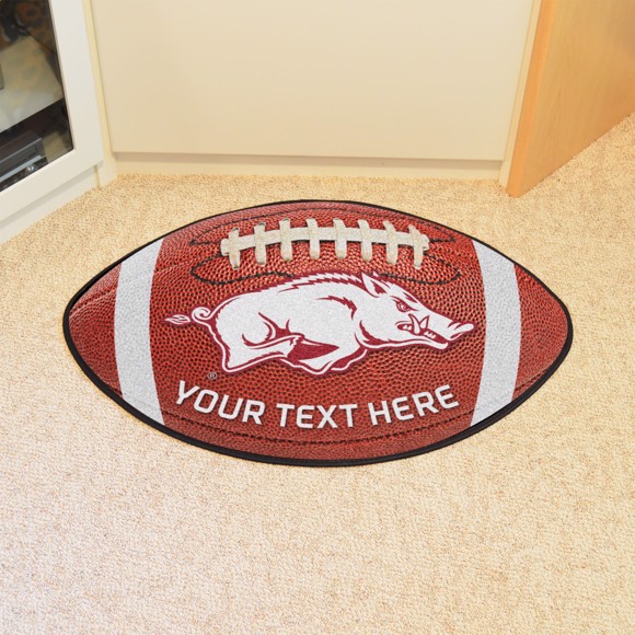 Picture of Personalized University of Arkansas Football Mat