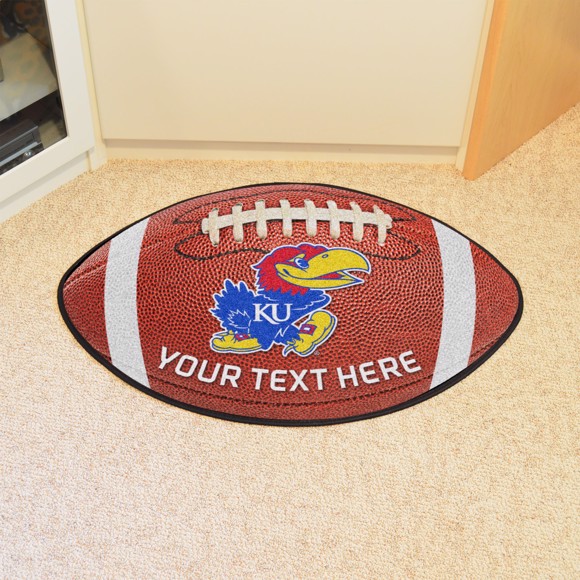 Picture of Personalized University of Kansas Football Mat