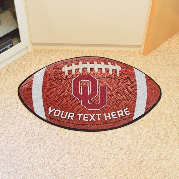 Picture of Personalized University of Oklahoma Football Mat