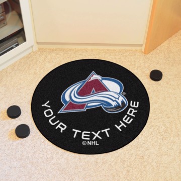 Picture of Colorado Avalanche Personalized Hockey Puck Mat Rug