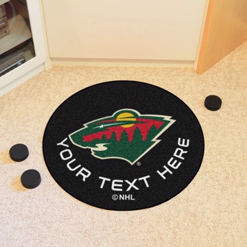 Picture of Minnesota Wild Personalized Hockey Puck Mat
