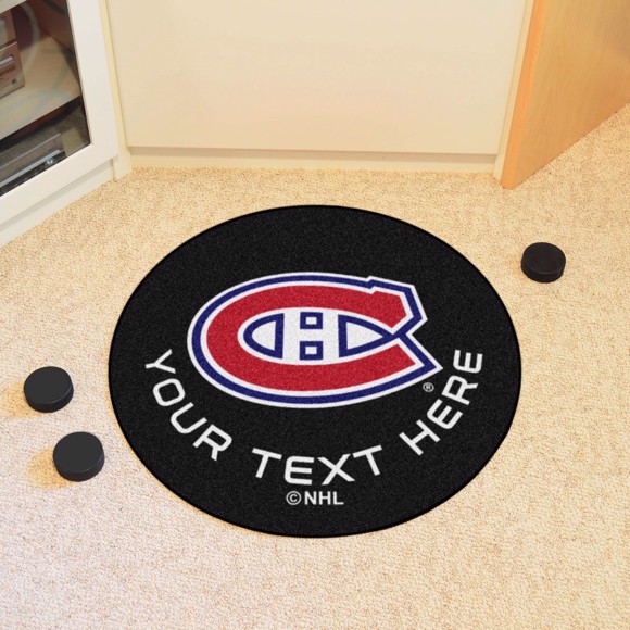Picture of Montreal Canadiens Personalized Hockey Puck Mat