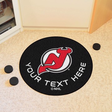 Picture of New Jersey Devils Personalized Hockey Puck Mat