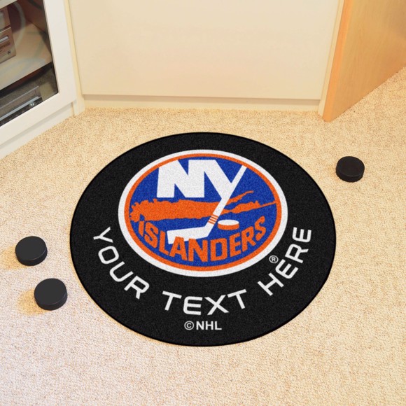 Picture of New York Islanders Personalized Hockey Puck Mat