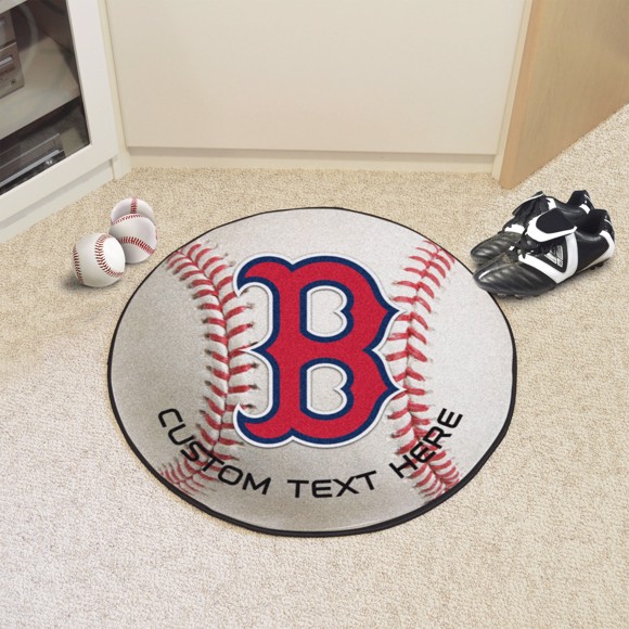 Picture of Boston Red Sox Personalized Baseball Rug