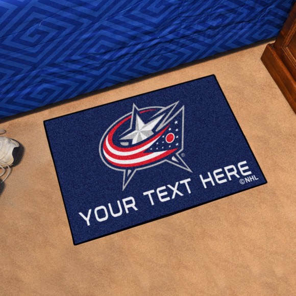 Picture of Columbus Blue Jackets Personalized Starter Mat
