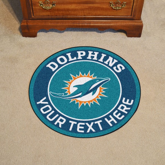 Picture of Miami Dolphins Personalized Roundel Mat