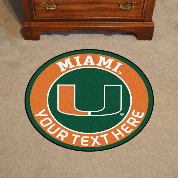 Picture of Personalized University of Miami Roundel Mat