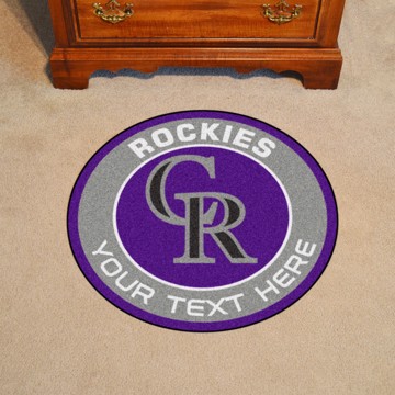 Picture of Colorado Rockies Personalized Roundel Mat Rug