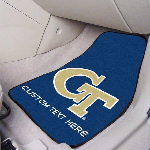 Picture of Georgia Tech Personalized Carpet Car Mat Set
