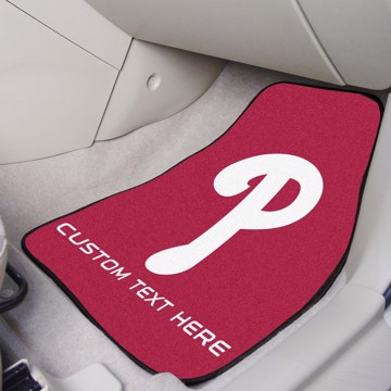 Picture of Philadelphia Phillies Personalized Carpet Car Mat Set