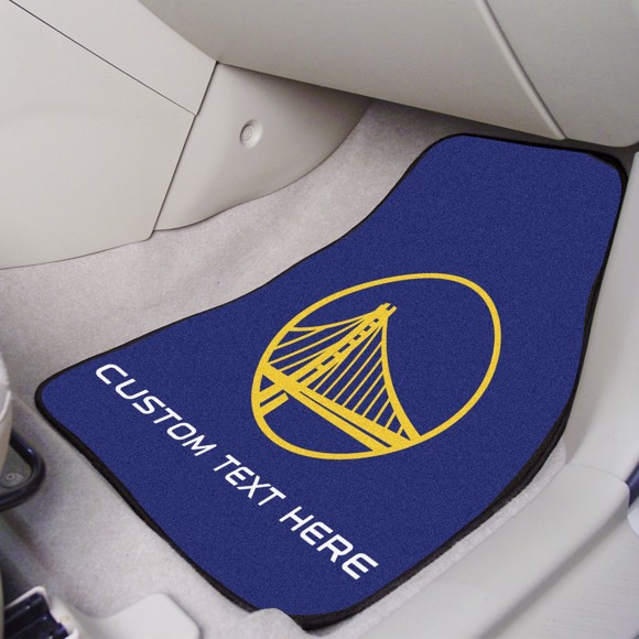 Picture of Golden State Warriors Personalized Carpet Car Mat Set