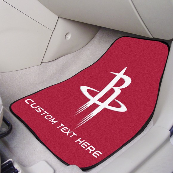 Picture of Houston Rockets Personalized Carpet Car Mat Set