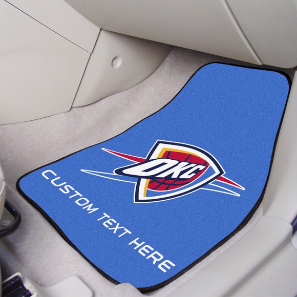 Picture of Oklahoma City Thunder Personalized Carpet Car Mat Set