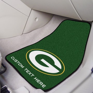 Picture of Green Bay Packers Personalized Carpet Car Mat Set