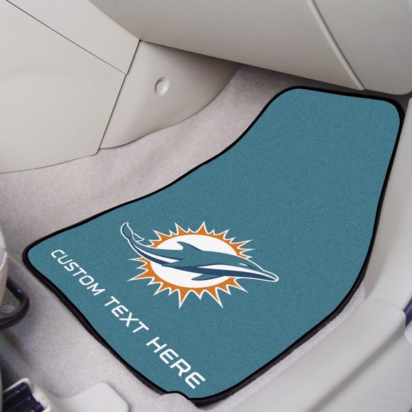 Picture of Miami Dolphins Personalized Carpet Car Mat Set