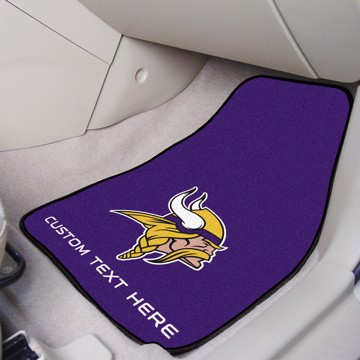 Picture of Minnesota Vikings Personalized Carpet Car Mat Set