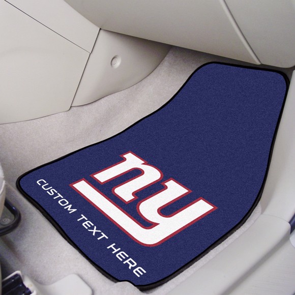 Picture of New York Giants Personalized Carpet Car Mat Set