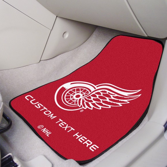 Picture of Detroit Red Wings Personalized Carpet Car Mat Set