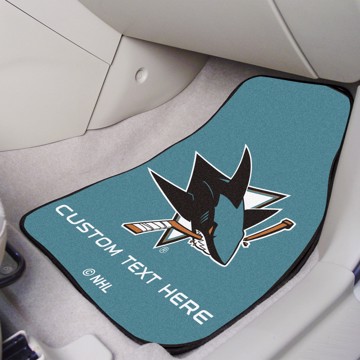Picture of San Jose Sharks Personalized Carpet Car Mat Set