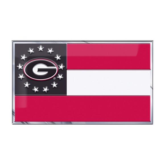 Picture of Georgia Bulldogs Embossed State Flag Emblem