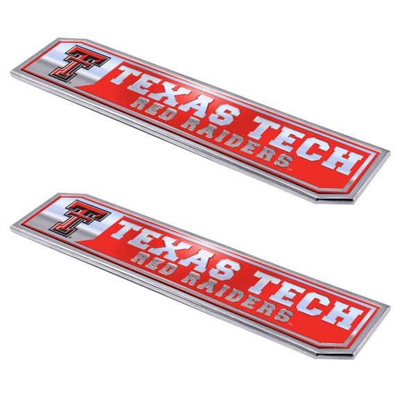 Picture of Texas Tech Red Raiders Embossed Truck Emblem 2-pk