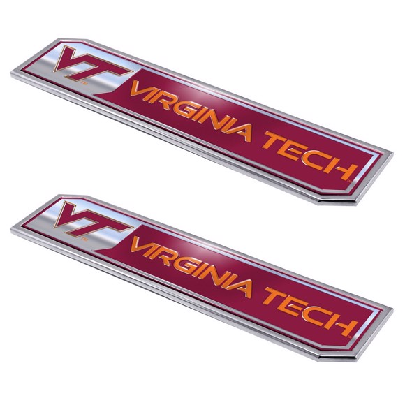 Picture of Virginia Tech Hokies Embossed Truck Emblem 2-pk