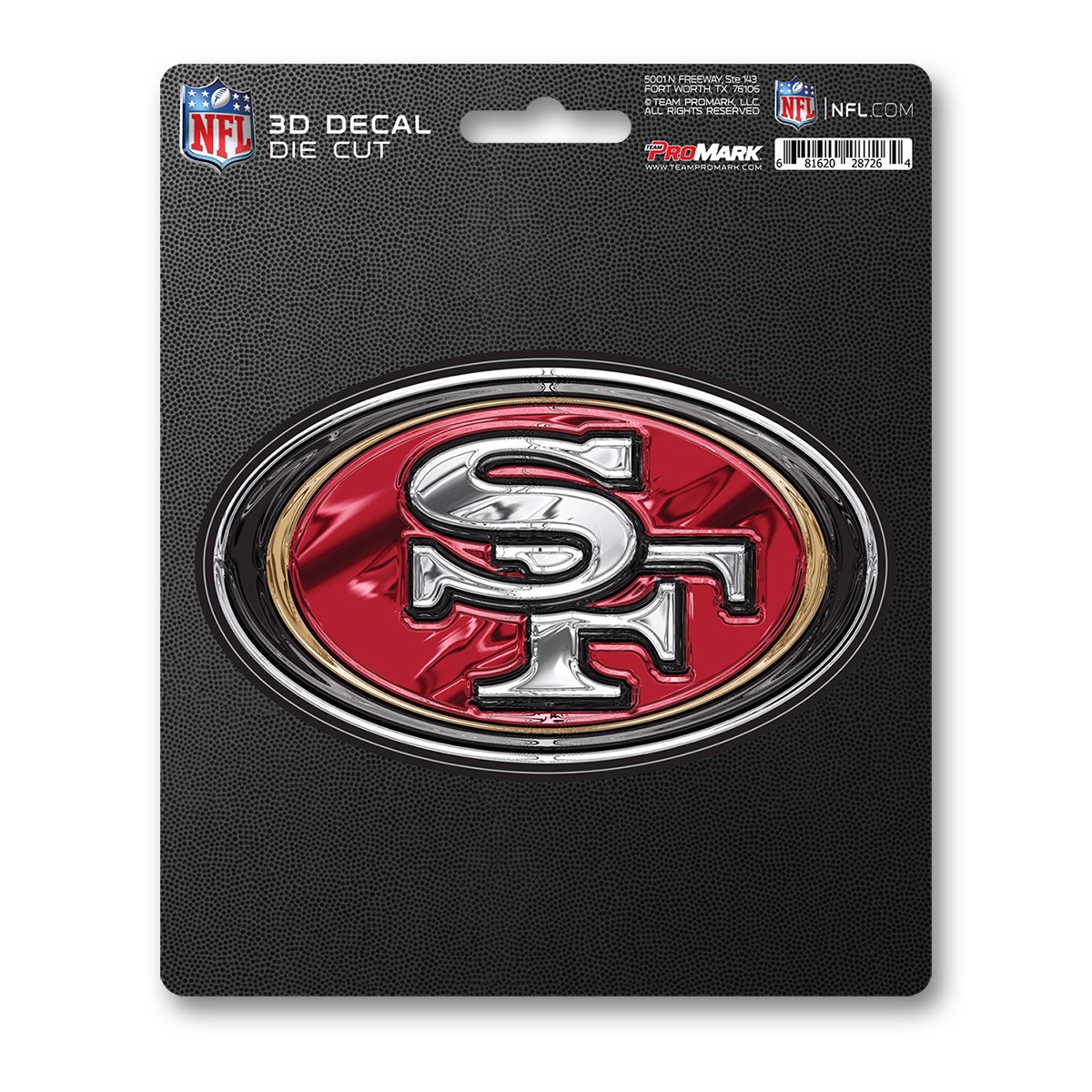  San Francisco 49ers NFL Metal 3D Team Emblem by FANMATS All  Weather Decal for Indoor/Outdoor Use - Easy Peel & Stick Installation on  Vehicle, Cooler, Locker, Tool Chest – Unique Gift