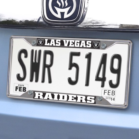 NEW Las Vegas Raiders Football Plastic License Plate Frame 6.5''  x 12.5''- 2PC