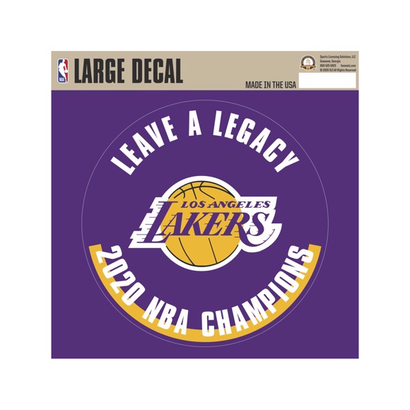 Fanmats  NBA - Los Angeles Lakers 2020 NBA Champions Large Decal