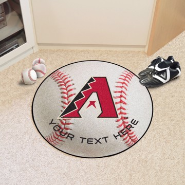 Picture of Arizona Diamondbacks Personalized Baseball Rug