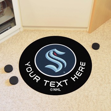 Picture of NHL - Seattle Kraken Personalized Hockey Puck Mat Rug