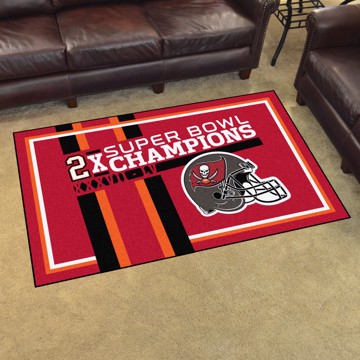 Picture of NFL - Tampa Bay Buccaneers Super Bowl LV Champions Dynasty 4X6 Plush Rug
