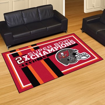 Picture of NFL - Tampa Bay Buccaneers Super Bowl LV Champions Dynasty 5X8 Plush Rug