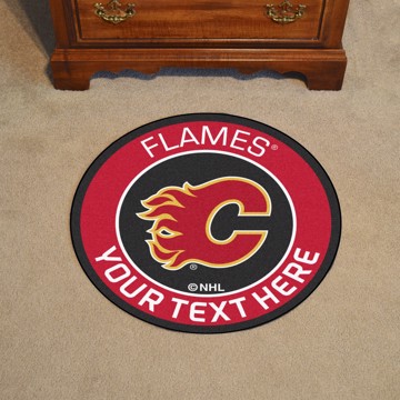 Picture of Calgary Flames Personalized Roundel Mat Rug