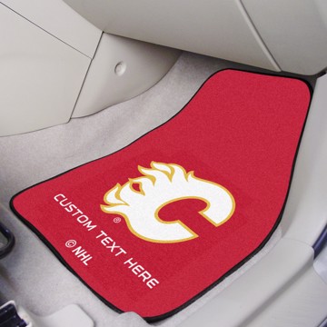 Picture of Calgary Flames Personalized Carpet Car Mat Set