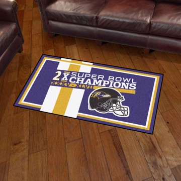 Picture of Baltimore Ravens Dynasty 3x5 Rug