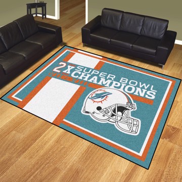 Picture of Miami Dolphins Dynasty 8x10 Rug